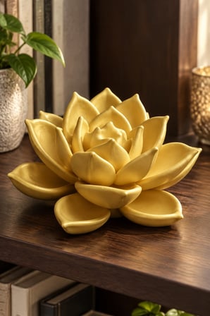 Huzur Veren Çiçeklenme – Lotus Çiçeği Figürlü Dekoratif Biblo
