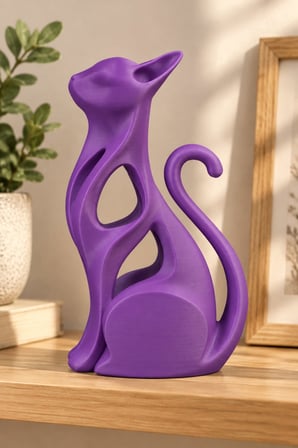 Modern Kedi Figürlü Dekoratif Biblo