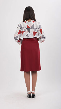 SORALLİNE KADIN MEVSİMLİK OFİS ETEK 65 CM BOYUNDA A PİLE ASTARLI 722