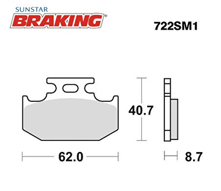 YARI METALİK ARKA FREN BALATASI / YAMAHA / XSR / 125cc / ARKA  / 2016-2017-2018-2019-2020