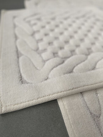 Kapadokya Yumuşacık, Süper Emici 2'li 100% Pamuk Ultra Lüks Banyo Paspası Seti