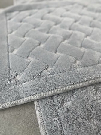 Kapadokya Yumuşacık, Süper Emici 2'li 100% Pamuk Ultra Lüks Banyo Paspası Seti