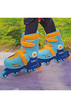 Ayarlanabilir Dönüşen Tekerlekli 2 In 1 Twisty Paten - Mavi