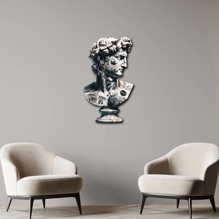 David Heykeli Metal Tablo 50x80 cm