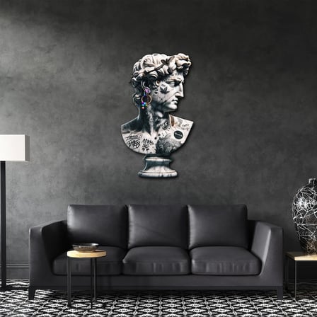 David Heykeli Metal Tablo 60x95 cm