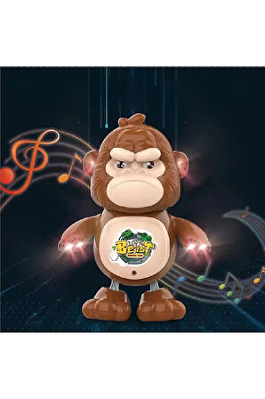 Dans Eden Işıklı Müzikli Goril Oyuncak