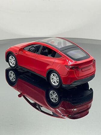 Tesla Model Y  Koleksiyonluk Metal Sesli Işıklı Diest Car Oyuncak model Araba 12 cm