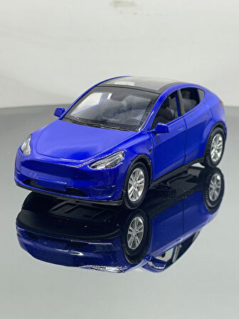 Tesla Model Y  Koleksiyonluk Metal Sesli Işıklı Diest Car Oyuncak model Araba 12 cm