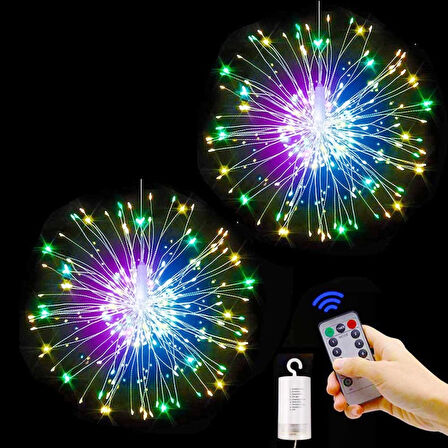 MULTİ COLORS LED FİRE WORK LED LİGHT HAVAİ FİŞEK LED IŞIK KUMANDALI IŞIK YILBAŞI AĞACI IŞIĞI NOEL IŞIĞI