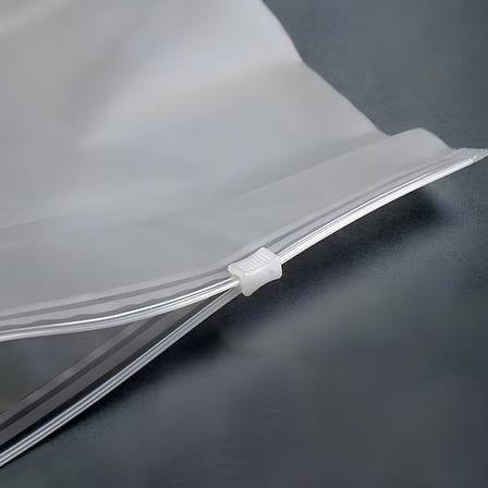 10x10 cm Fermuarlı Buzlu Şeffaf Poşet - Takı, İlaç, Düğme & Aksesuar Düzenleyici Fermuarlı Torba (130 Micron)-100 Adet