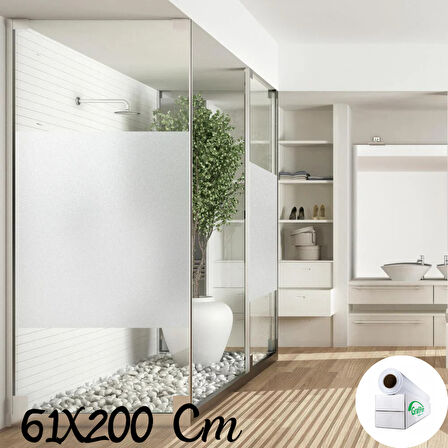61 Cm x 2 Metre Cam Kumlama, Ofis, Duşakabin ve Balkon Camı Buzlu Kaplama Folyosu