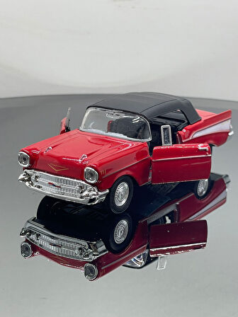 1.36 Ölçek Chevrolet Bel Air 1957 Klasik Metal Oyuncak Araba