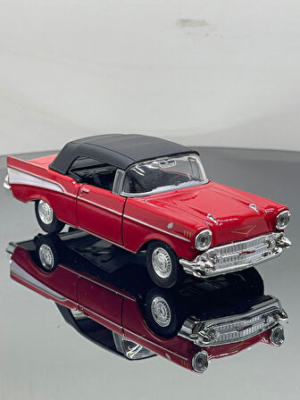 1.36 Ölçek Chevrolet Bel Air 1957 Klasik Metal Oyuncak Araba