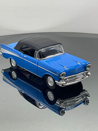 1.36 Ölçek Chevrolet Bel Air 1957 Klasik Metal Oyuncak Araba