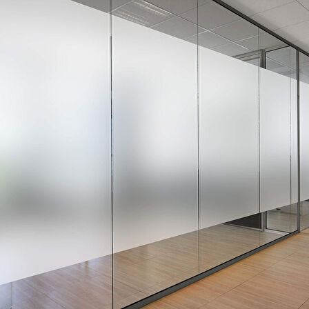 122 Cm x 2 Metre Gri,Gümüş Frosted Cam Kumlama, Ofis, Duşakabin ve Balkon Camı Buzlu Kaplama Folyosu