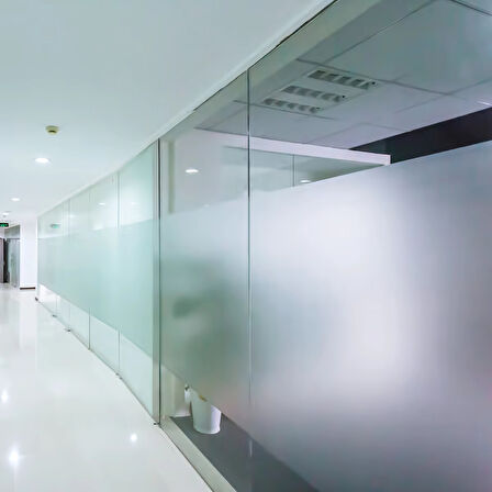 122 Cm x 2 Metre Gri,Gümüş Frosted Cam Kumlama, Ofis, Duşakabin ve Balkon Camı Buzlu Kaplama Folyosu