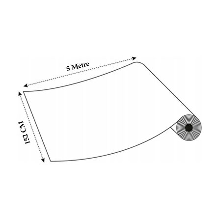 Parlak Beyaz Mobilya Ve Dolap Kaplama Folyosu 152 Cm x 5 Metre  (Lake , Arkası Gri)