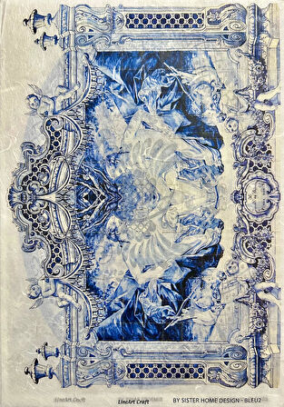 LİNEART PİRİNÇ DEKOPAJ KAĞIDI BLEU2