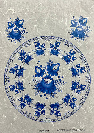 LİNEART PİRİNÇ DEKOPAJ KAĞIDI BLEU4