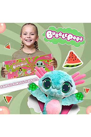 Bubble Pops Whacky Watermelon Axolotl: Kokusuyla Büyüleyen Şişme Peluş Aksolotl!