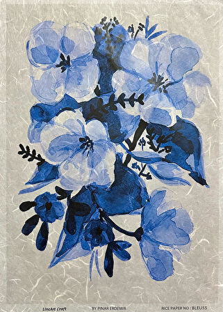 LİNEART PİRİNÇ DEKOPAJ KAĞIDI BLEU55