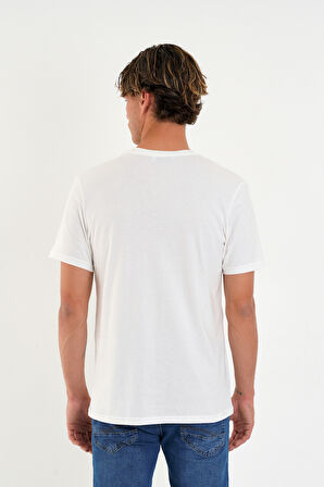 Regular Fit Baskısız Basic T-Shirt %100 Pamuk Yumuşak Dokulu Bisiklet Yaka Tişört