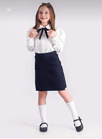 Kız Çocuk Okul Gabardin Şort Etek | 7-12 Yaş
