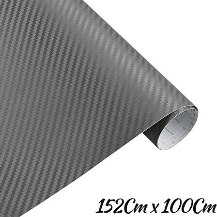 152 x 1 Metre Füme Karbon Fiber Folyo Hava Kanallı Araç İçi - Dışı Döşeme Kaplama Folyosu Kırmızı