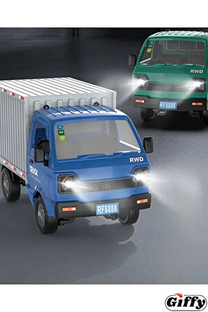 Uzaktan Kumandalı RC Kamyonet ,Buhar Atan, Şarjlı, Ses Efektli, Işıklı, Kapıları Açılan, 2.4 GHZ