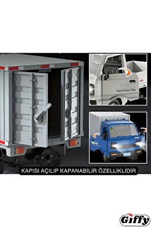 Uzaktan Kumandalı RC Kamyonet ,Buhar Atan, Şarjlı, Ses Efektli, Işıklı, Kapıları Açılan, 2.4 GHZ