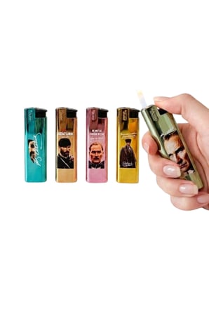 Nostaljik Lider Temalı Baskılı Gaz Dolumlu Çakmak – Koleksiyon ve Hediyelik Tasarım
