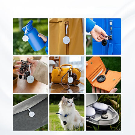 MiTag Duo akıllı takip cihazı, Apple ve Android Uyumlu Mfı Sertifikalı anahtar,bagaj,Siyah