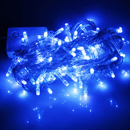 BLUE LED LİGHT 10 METRE MAVİ LED IŞIK MAVİ YILBAŞI AĞACI IŞIĞI 100 LED FİŞLİ 220V MAVİ NOEL IŞIĞI MAVİ YILBAŞI IŞIĞI