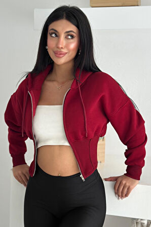 Kadın Siyah Fermuarlı Hoodie – Minimal Sokak Ruhuyla