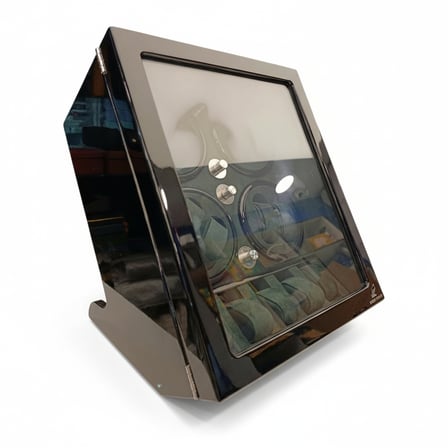 Watch Winder Brooklands Collection – 8 Slotlu Ultra Sessiz Otomatik Saat Kurma Kutusu (+5 Muhafaza Alanlı, Piano Siyah & Alcantara British Green)
