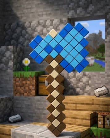 3D Baskılı Minecraft Temalı ( Kılıç Balta Kazma Kürek Çapa ) Eğitici Oyuncak