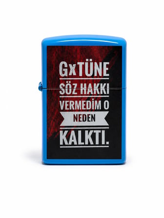 Baskılı Benzinli Metal Çakmak – Klasik Kapaklı Doldurulabilir Çakmak