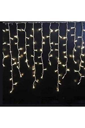 EAVES LED LİGHT WARM LİGHT 4 METRE GÜN IŞIĞI SAÇAK PERDE LED IŞIK 16 DALLI 70 CM 50 CM 35 CM SAÇAK LED IŞIK