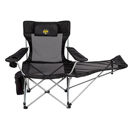 FUNKY CHAIRS Lazy 3 Plus Yatabilen Kamp Sandalyesi Siyah