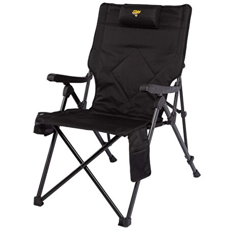 FUNKY CHAIRS Comfort 3 Kademeli Katlanabilir Kamp Sandalyesi – Siyah