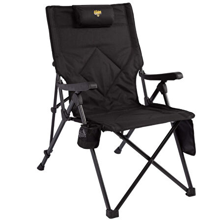 FUNKY CHAIRS Comfort 3 Kademeli Katlanabilir Kamp Sandalyesi – Siyah
