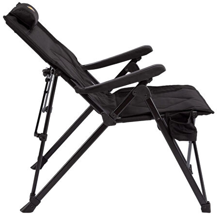 FUNKY CHAIRS Comfort 3 Kademeli Katlanabilir Kamp Sandalyesi – Siyah