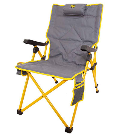 FUNKY CHAIRS Comfort 3 Kademeli Katlanabilir Kamp Sandalyesi – Sarı