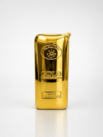 Gold Külçe Tasarımlı Gaz Dolumlu Elektronik Metal Çakmak Hediyelik Premium Model