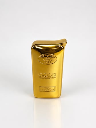 Gold Külçe Tasarımlı Gaz Dolumlu Elektronik Metal Çakmak Hediyelik Premium Model