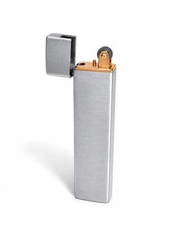 Premium Metal Gazlı Çakmak Kare Tasarımlı Şık Hediyelik Çakmak