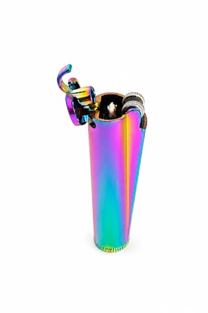 Clipper Metal Gökkuşağı Benzinli Çakmak Özel Metal Kutulu Premium Model