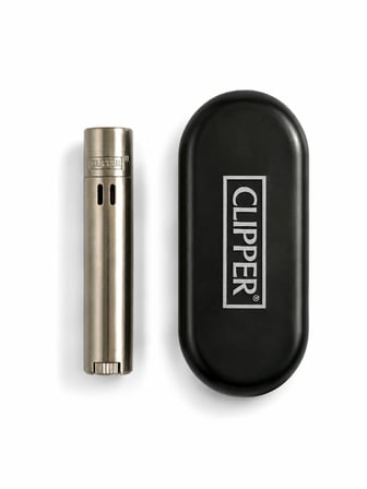 Clipper Metal Gaz Dolumlu Turbo Çakmak Gümüş Özel Kutulu Premium Model