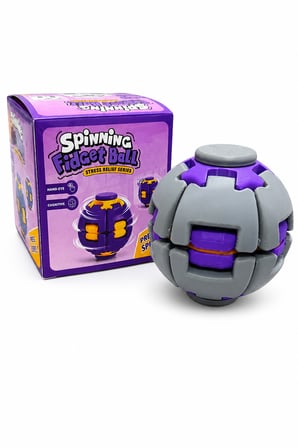 Spinning Fidget Ball Basmalı Dönen Stres Topu El Egzersiz ve Rahatlama Oyuncağı