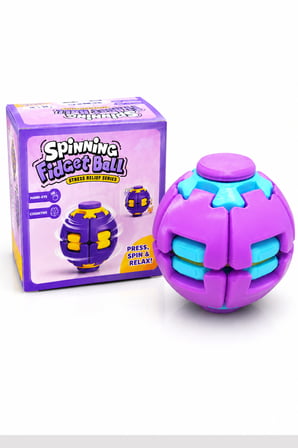 Spinning Fidget Ball Basmalı Dönen Stres Topu El Egzersiz ve Rahatlama Oyuncağı
